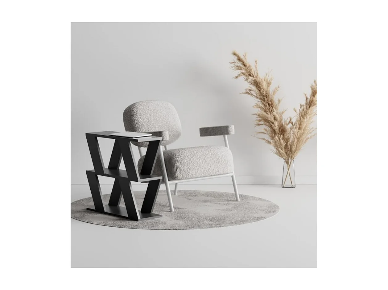 Tavolino laterale antracite da salotto Lazena