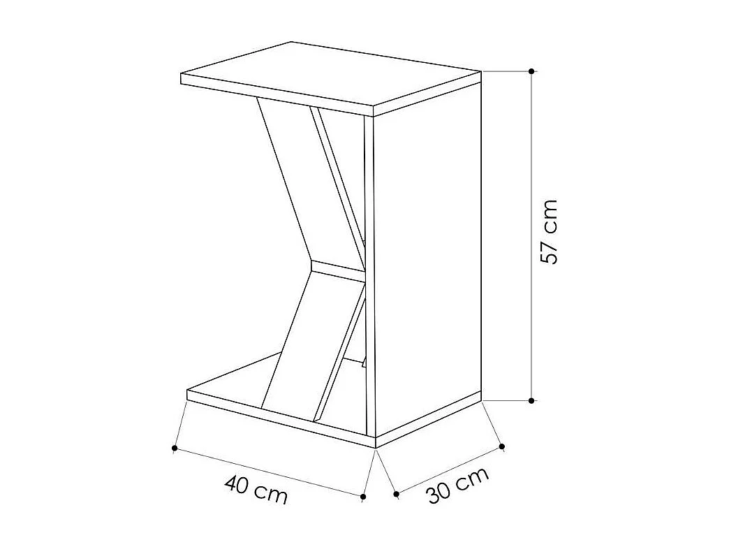Tavolino da divano porta computer Naze colore antracite