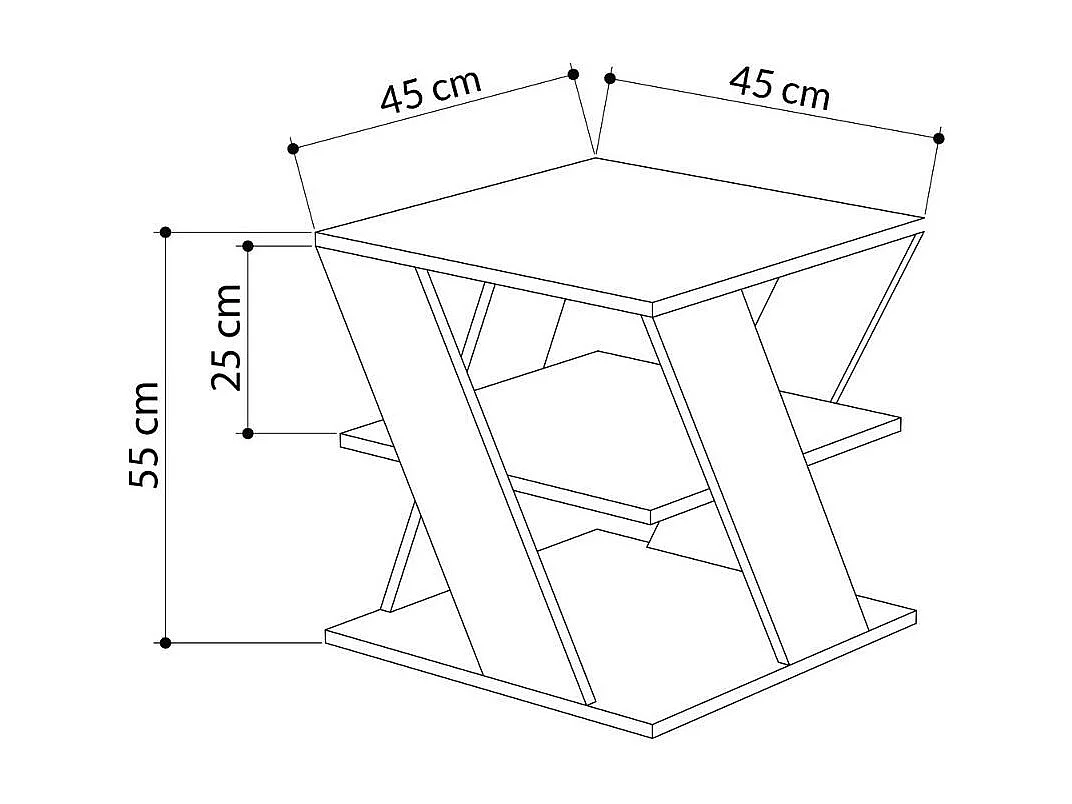 Tavolino da salotto Cyclo 45x45 colore antracite
