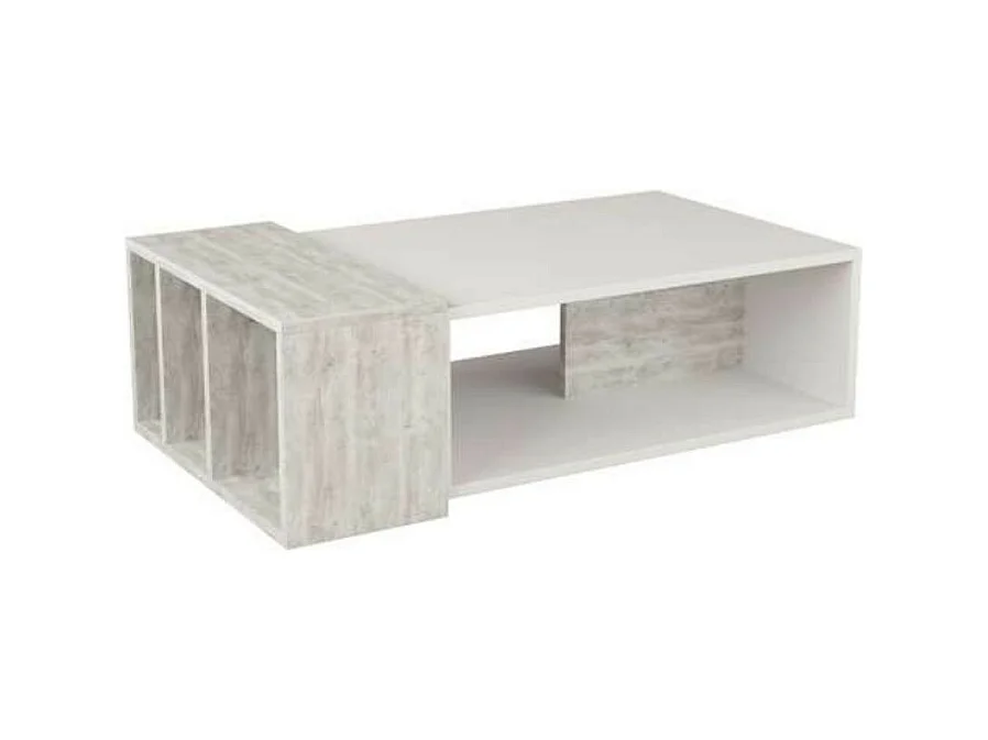 Tavolo da salotto Anita colore bianco vintage