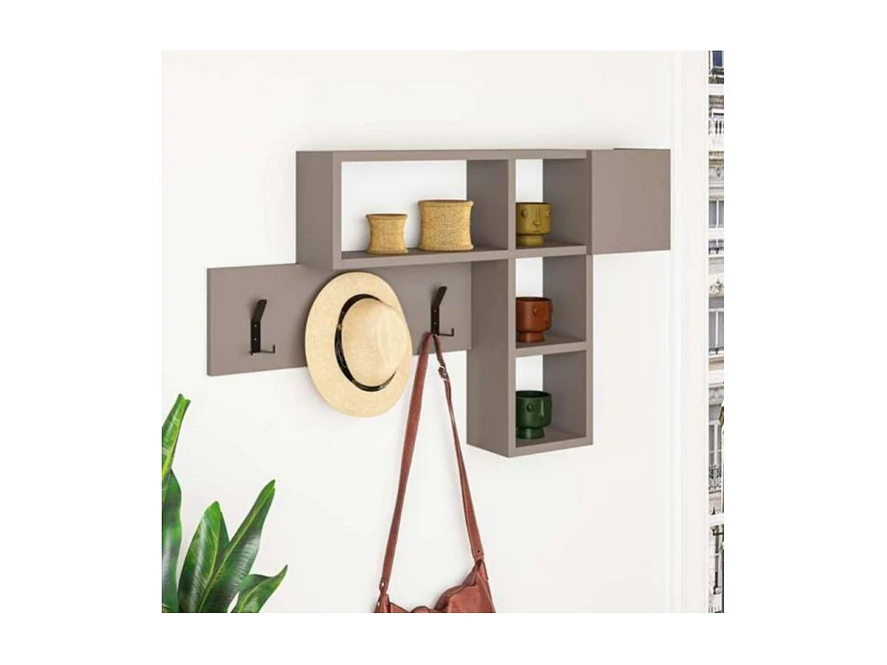 Appendiabiti da parete Game colore tortora