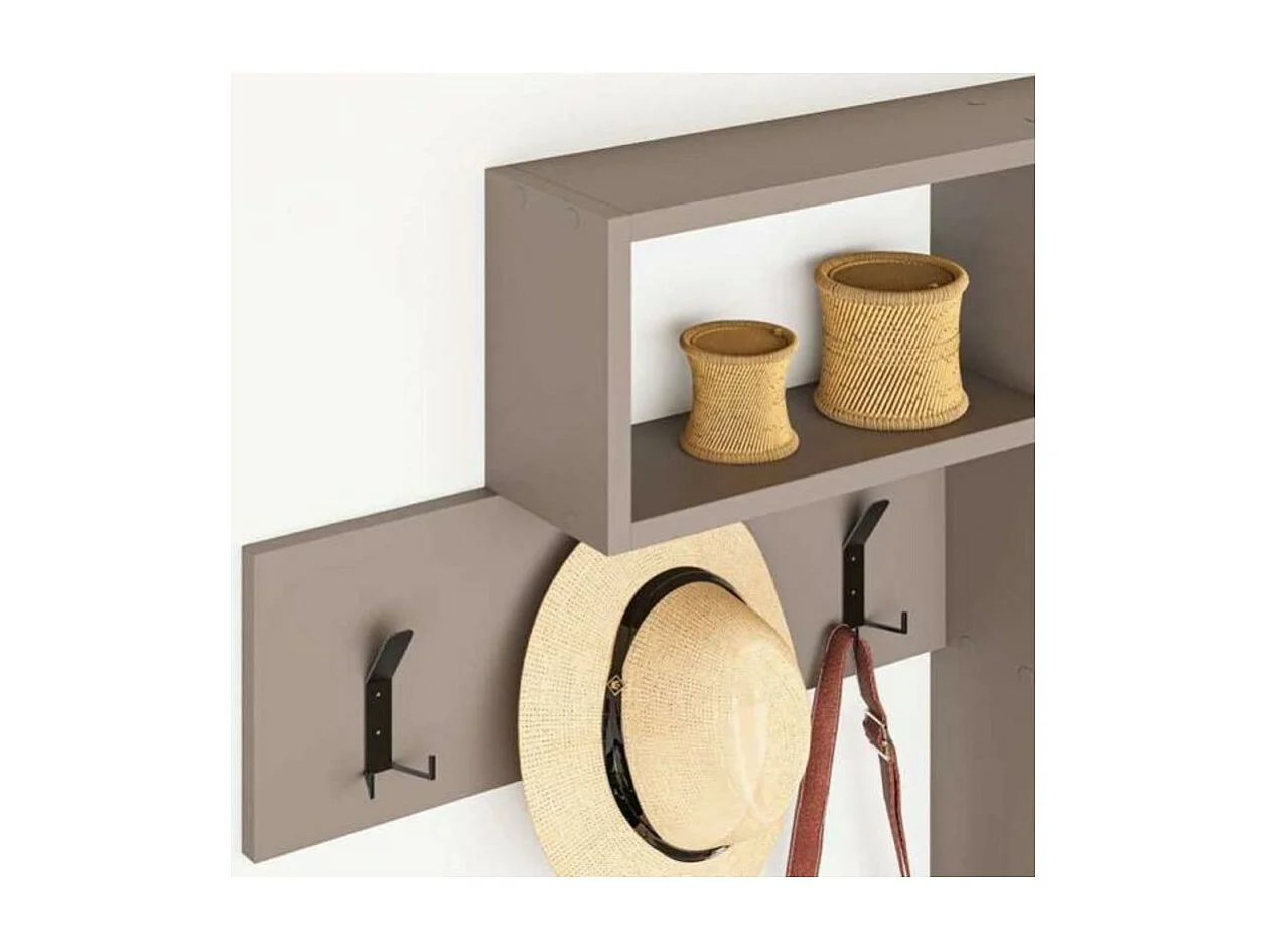 Appendiabiti da parete Game colore tortora