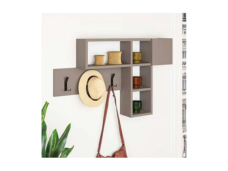 Appendiabiti da parete Game colore tortora