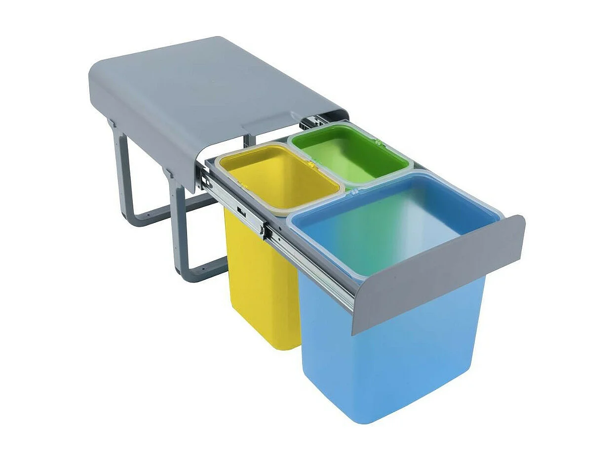 Pattumiera estraibile 3 contenitori Ekko9099 colori vari