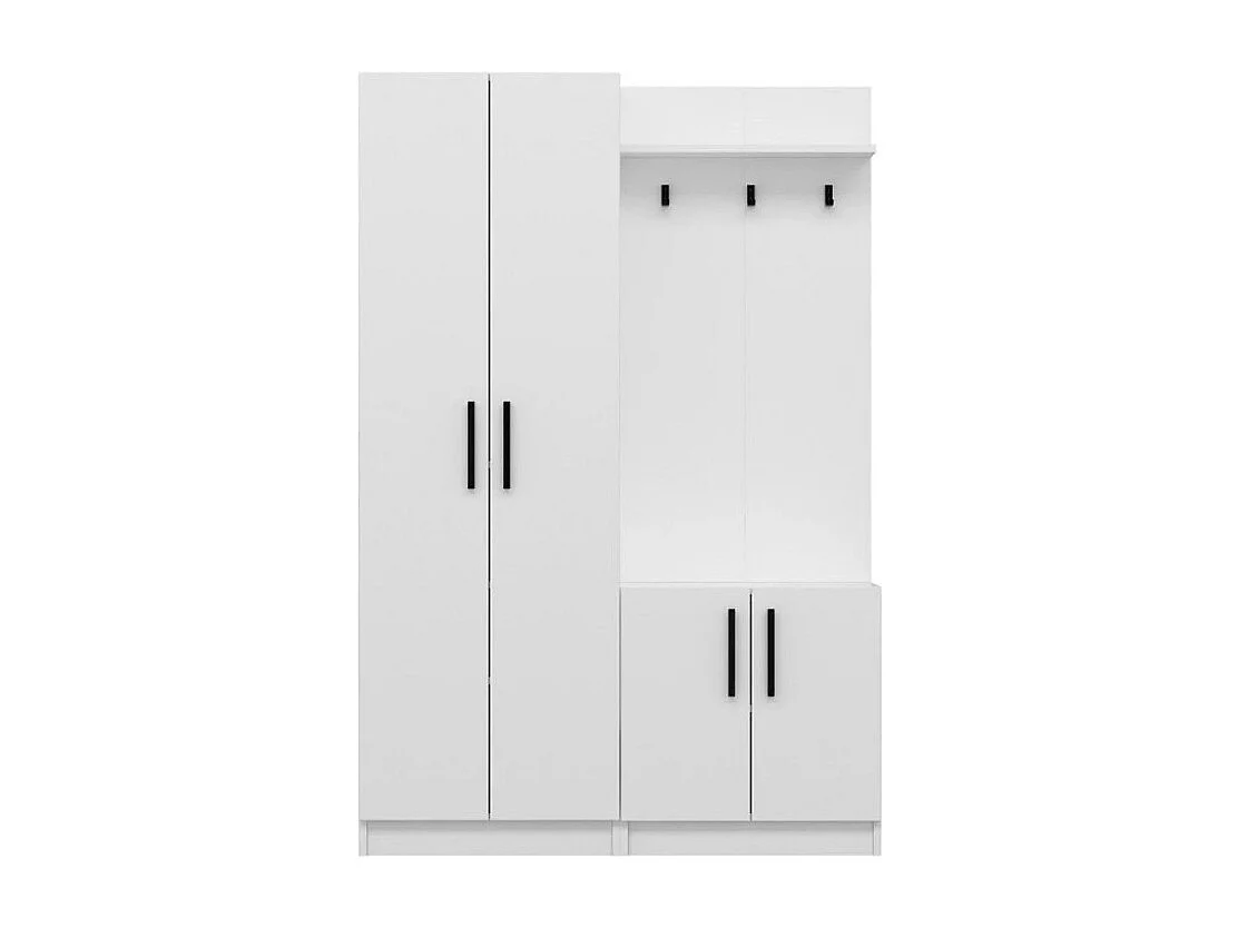 Armadio con appendiabiti Dante 120x37x180h colore bianco