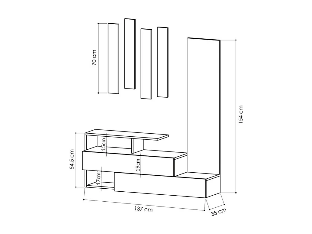 Mobile ingresso con specchio Ramda colore tortora antracite