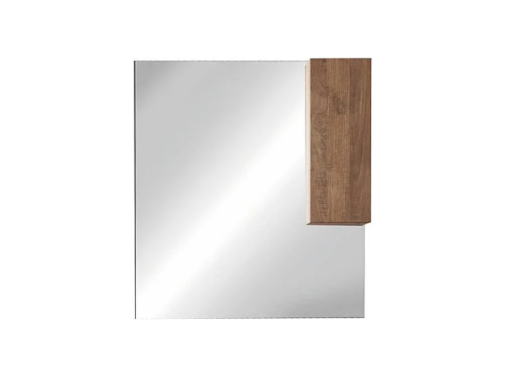 Specchio bagno con pensile e lampada LED Salemi 80x110h colore rovere mercure