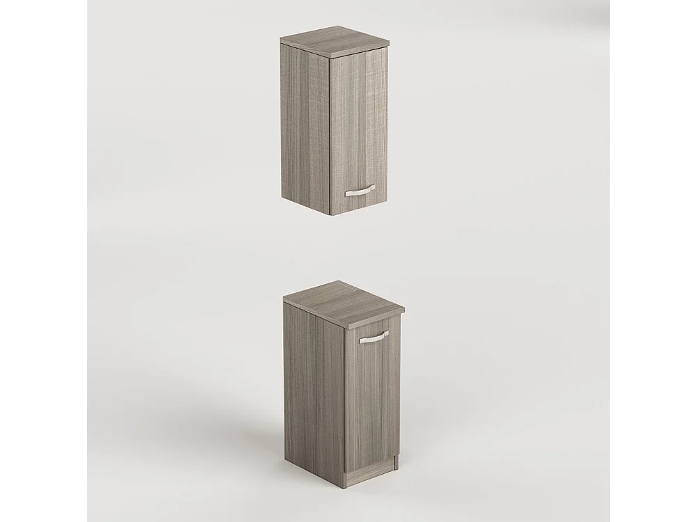 Pensile bagno con anta 36x38x77 colore olmo