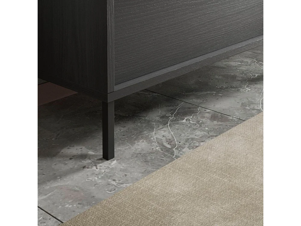 Mobile bagno 2 cassetti Adam105 colore nero frassinato 105x43x78H