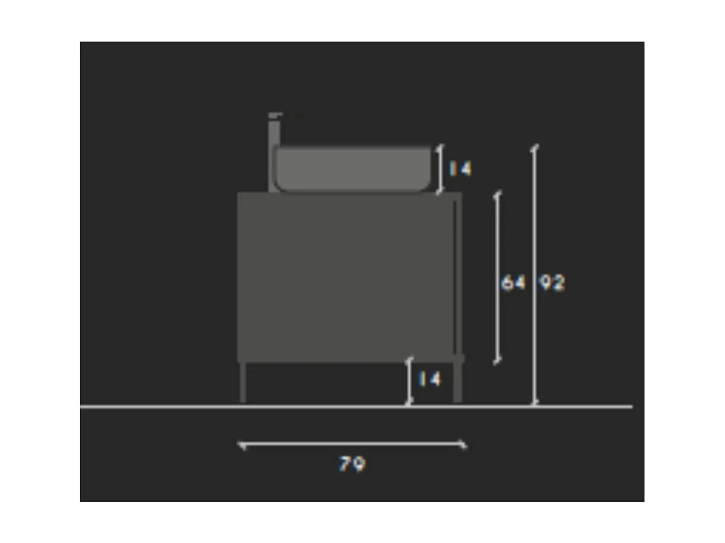 Mobile bagno 2 cassetti Adam79 colore nero frassinato 79x43x78H