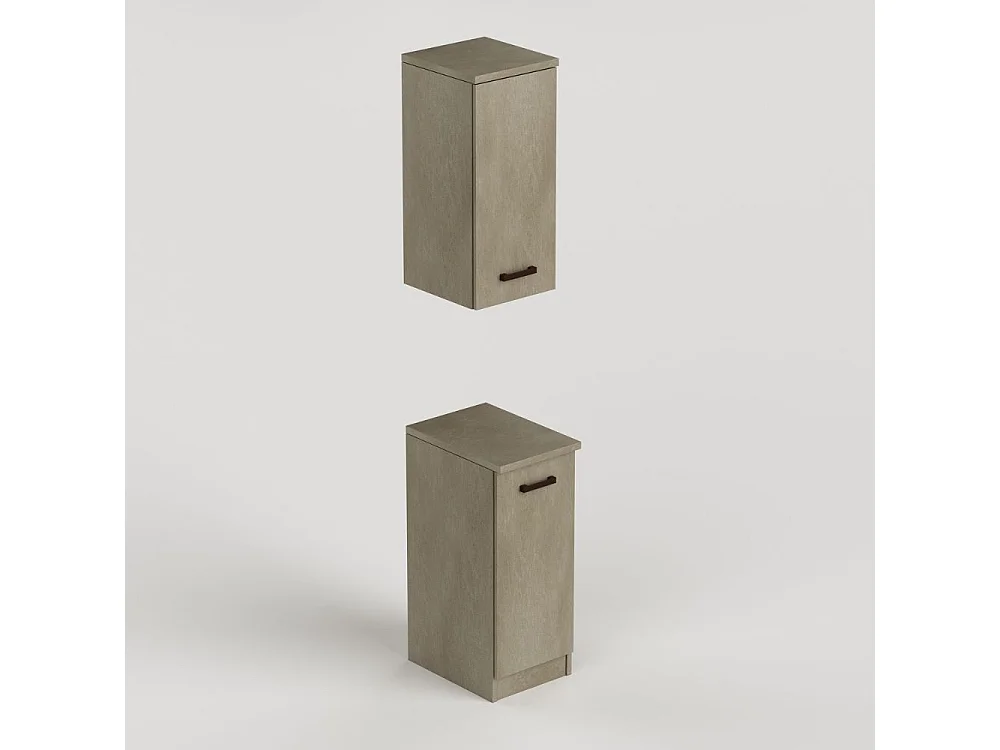 Pensile bagno con anta 36x38x77 colore argilla