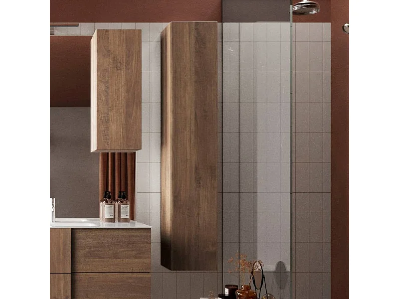 Colonna bagno sospesa Salemi 26x138h colore rovere mercure