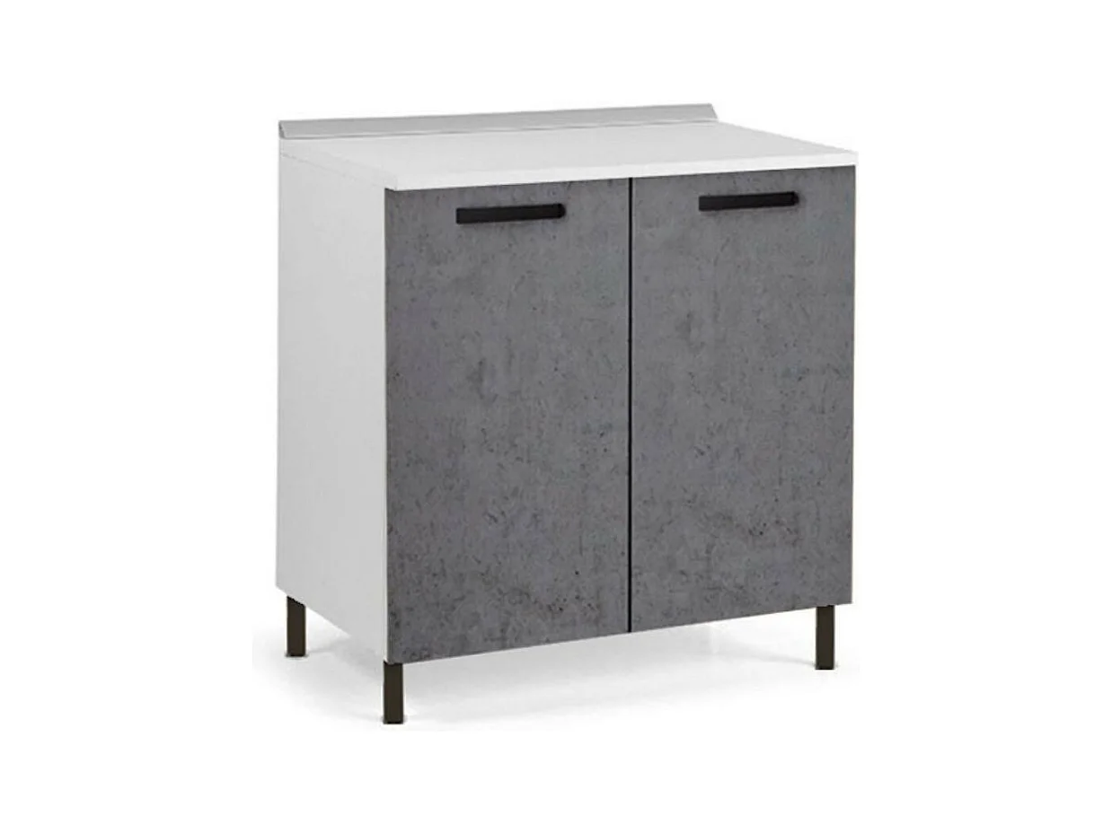 Base cucina due ante 80x50x85H colore cemento