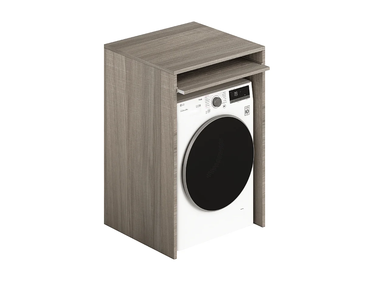Coprilavatrice in legno ripiano estraibile 71x65x105 colore olmo