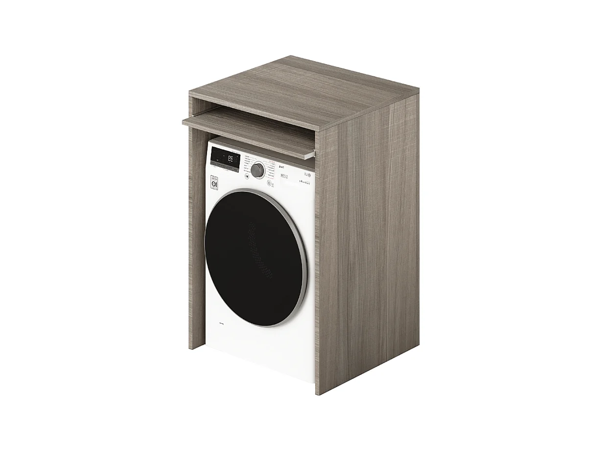 Coprilavatrice in legno ripiano estraibile 71x65x105 colore olmo