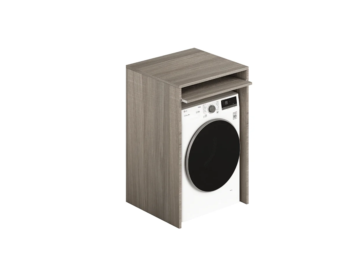 Coprilavatrice in legno ripiano estraibile 71x65x105 colore olmo