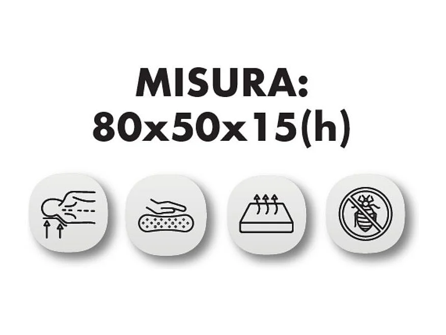 Guanciale memory foam Carbon15 particelle in carbonio