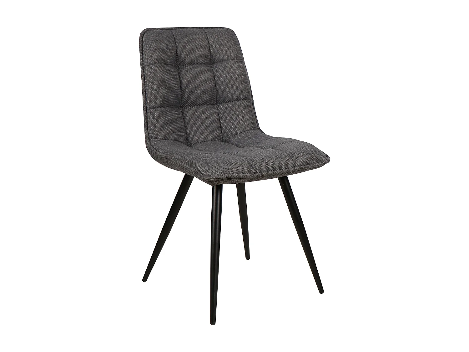 Chaise repas tissu gris fonce