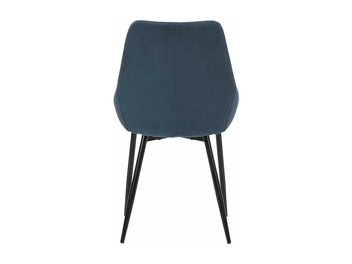 Chaise en velours côtelé bleu figuerolles BARI