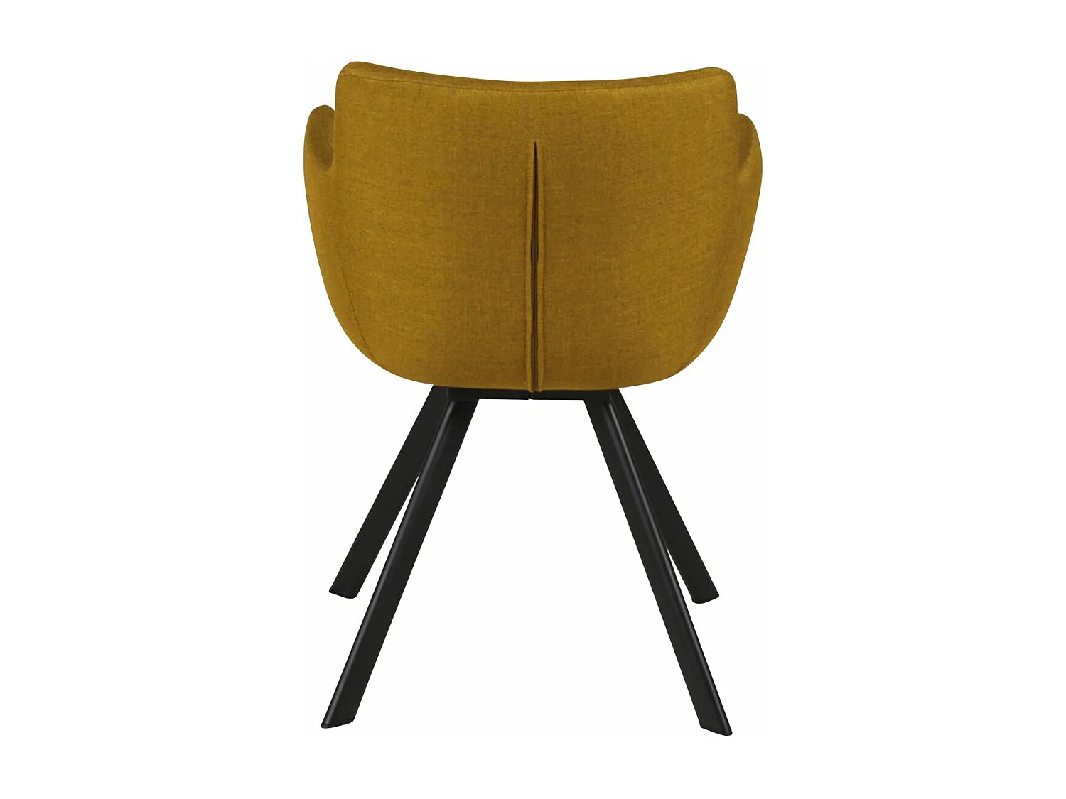 Chaise accoudoirs tissu jaune