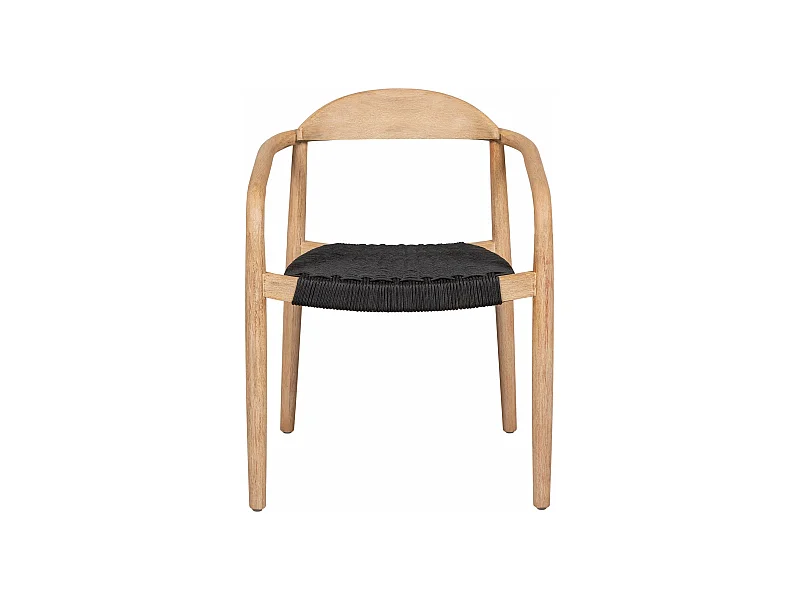 Chaise repas Eucalyptus et corde noire ANAM