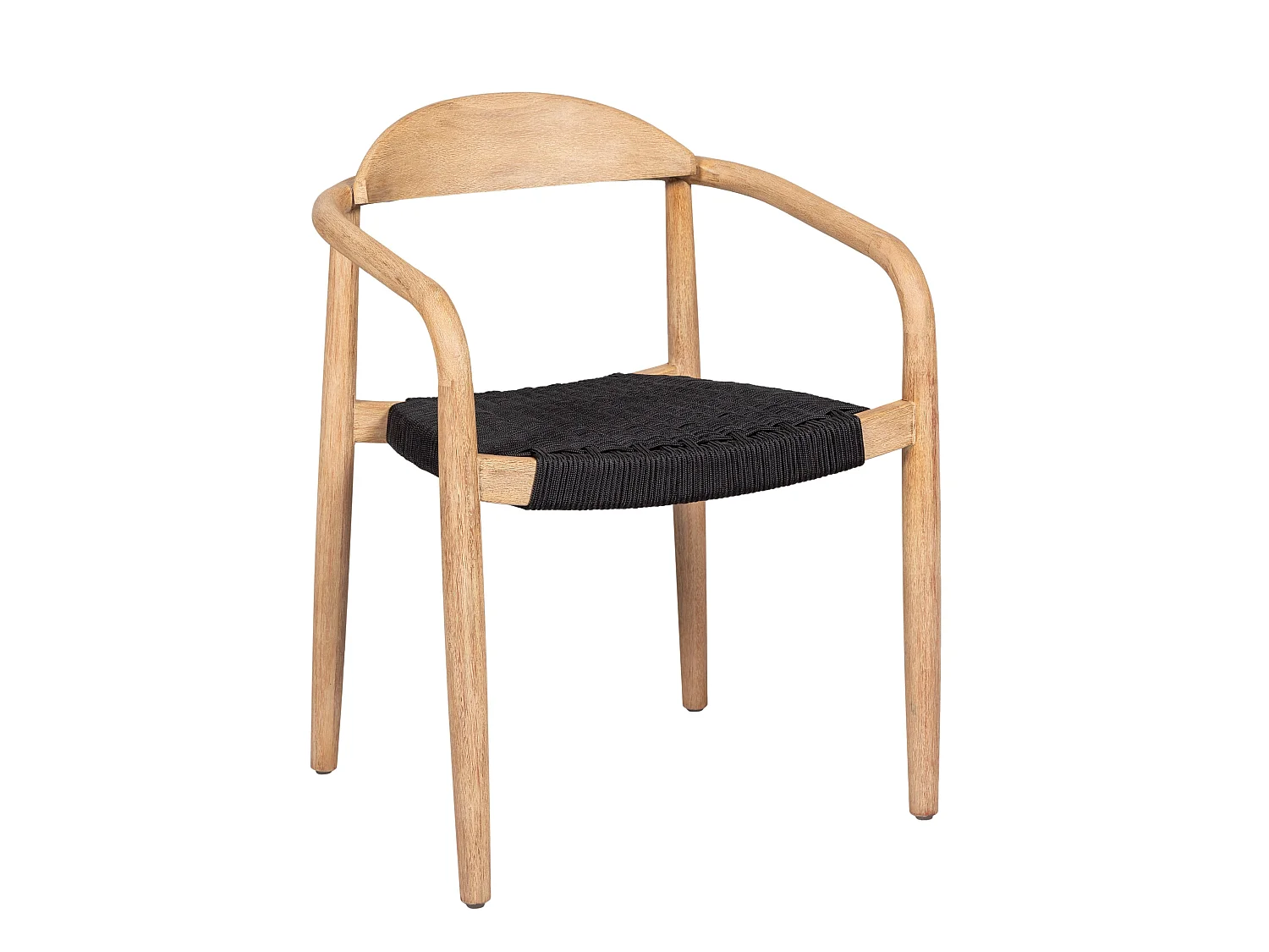 Chaise repas Eucalyptus et corde noire