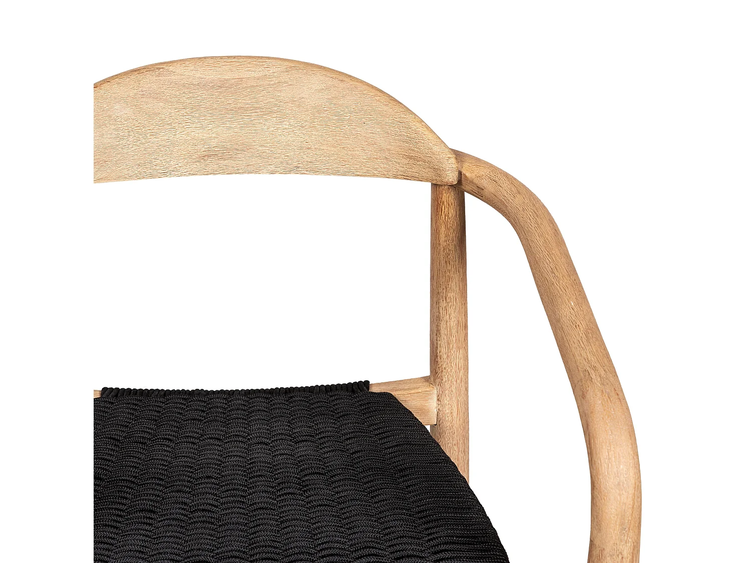 Chaise repas Eucalyptus et corde noire