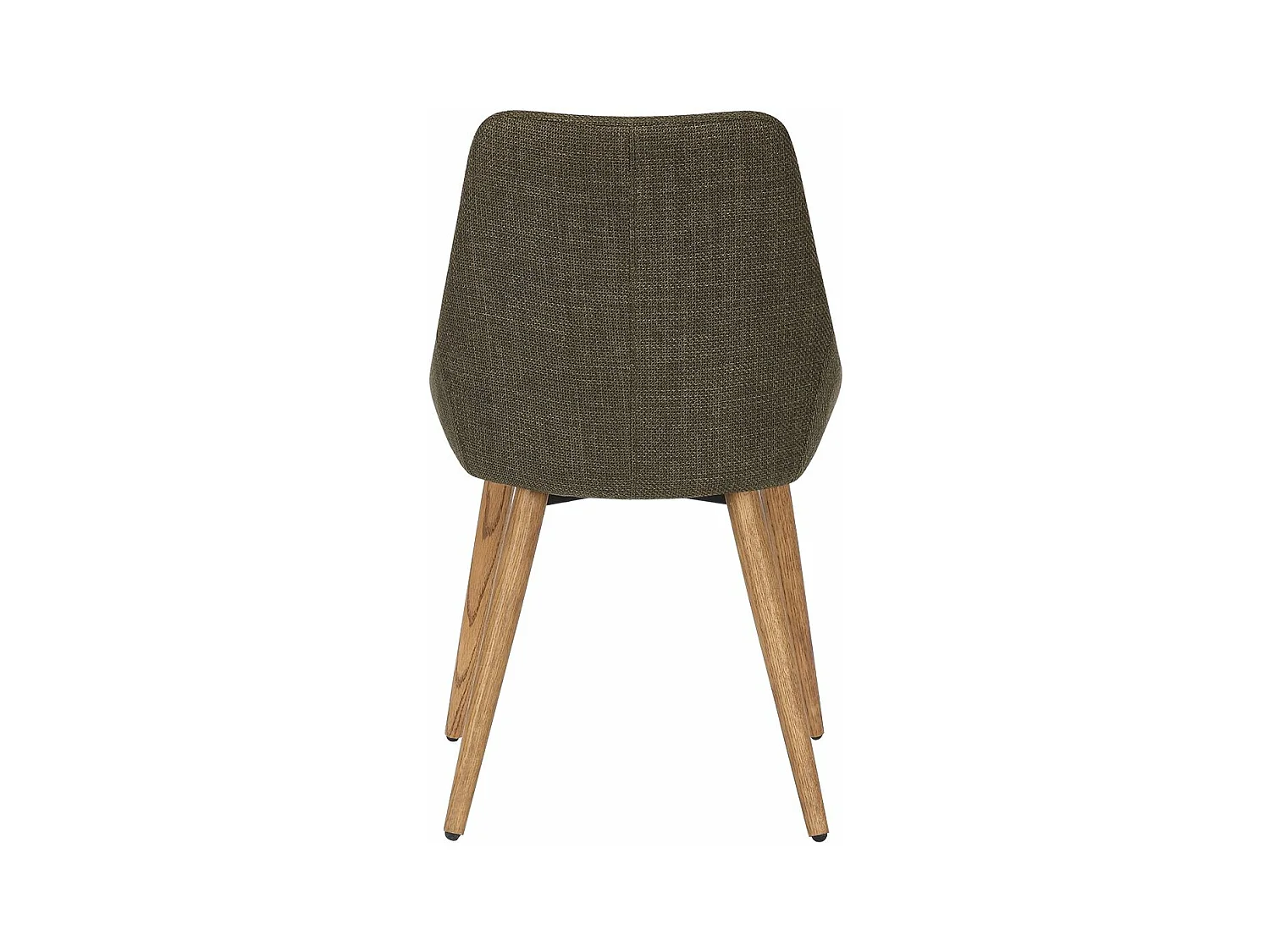 Chaise repas tissu kaki pieds chêne foncé BARI