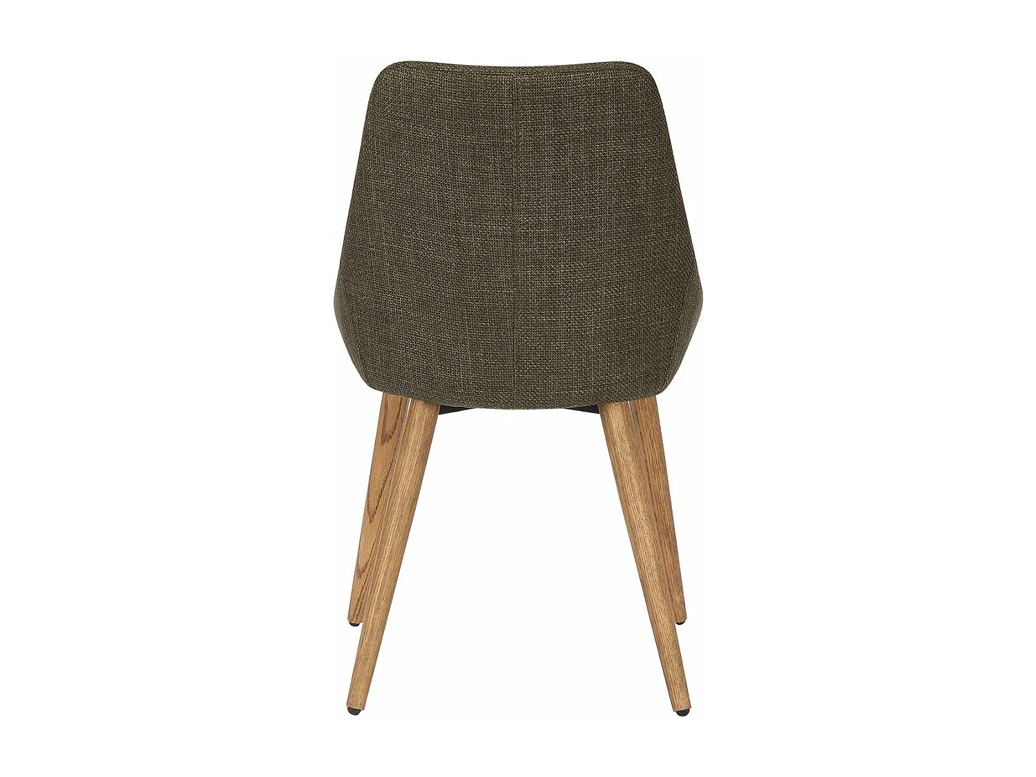 Chaise repas tissu kaki pieds chêne foncé BARI