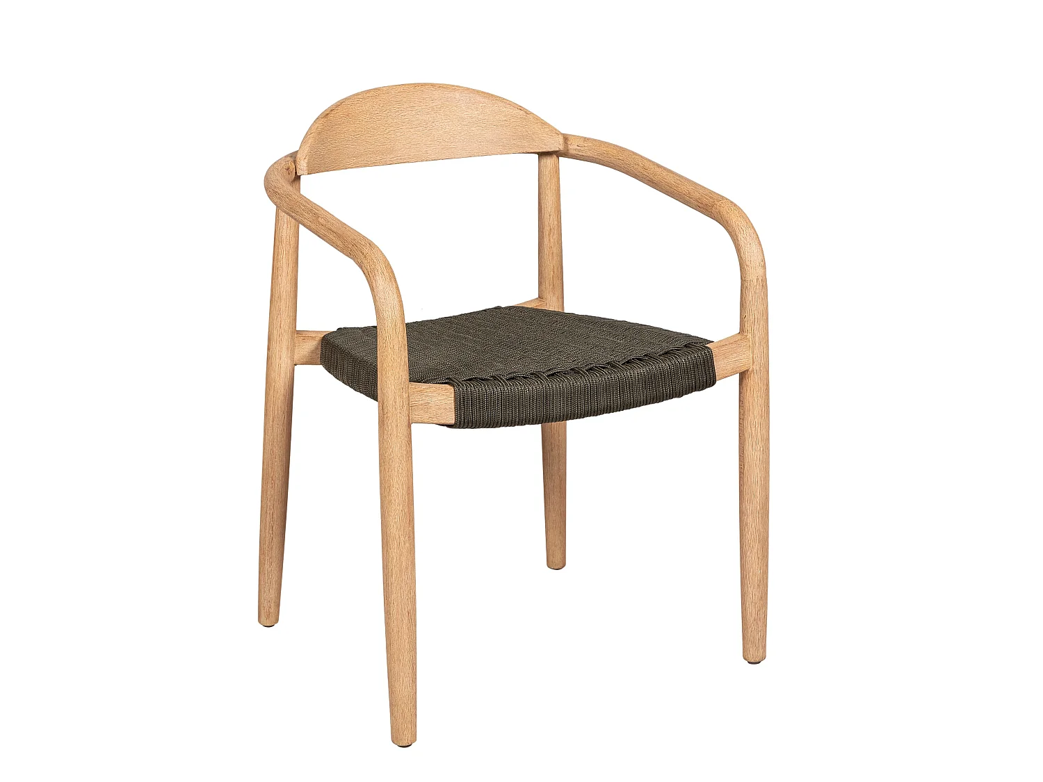 Chaise repas Eucalyptus et corde kaki