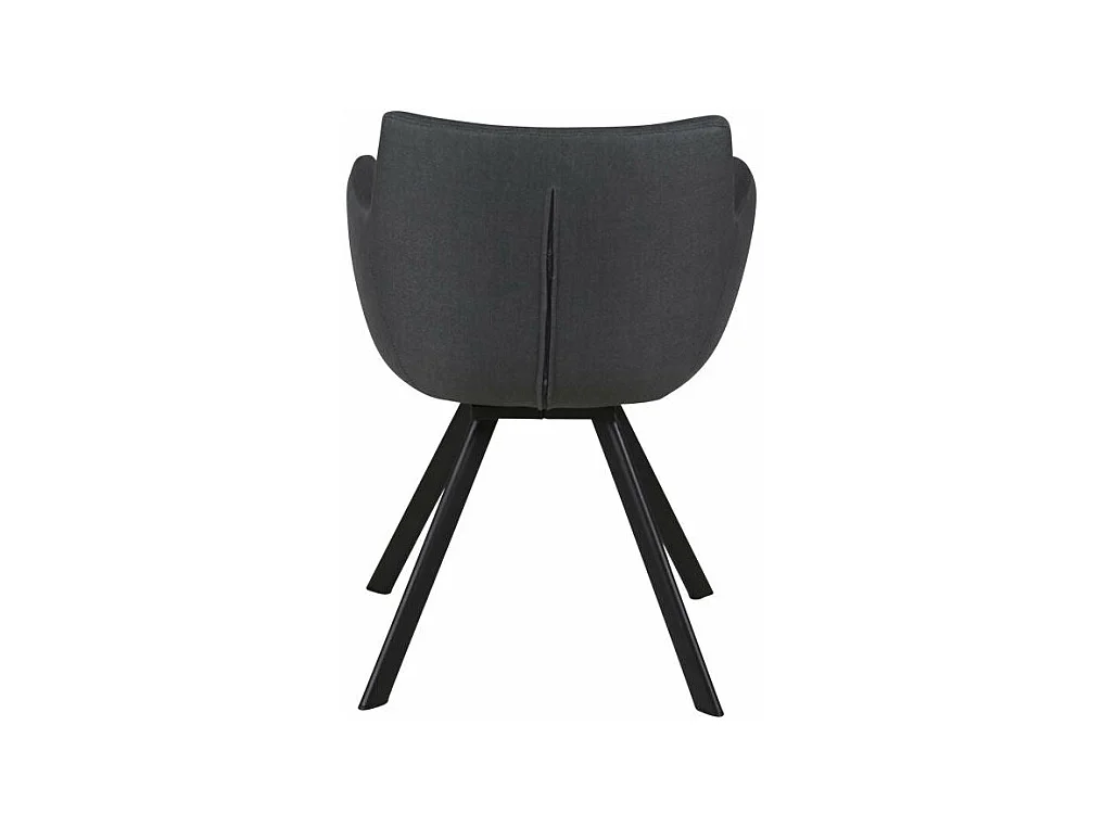 Chaise accoudoirs tissu gris foncé