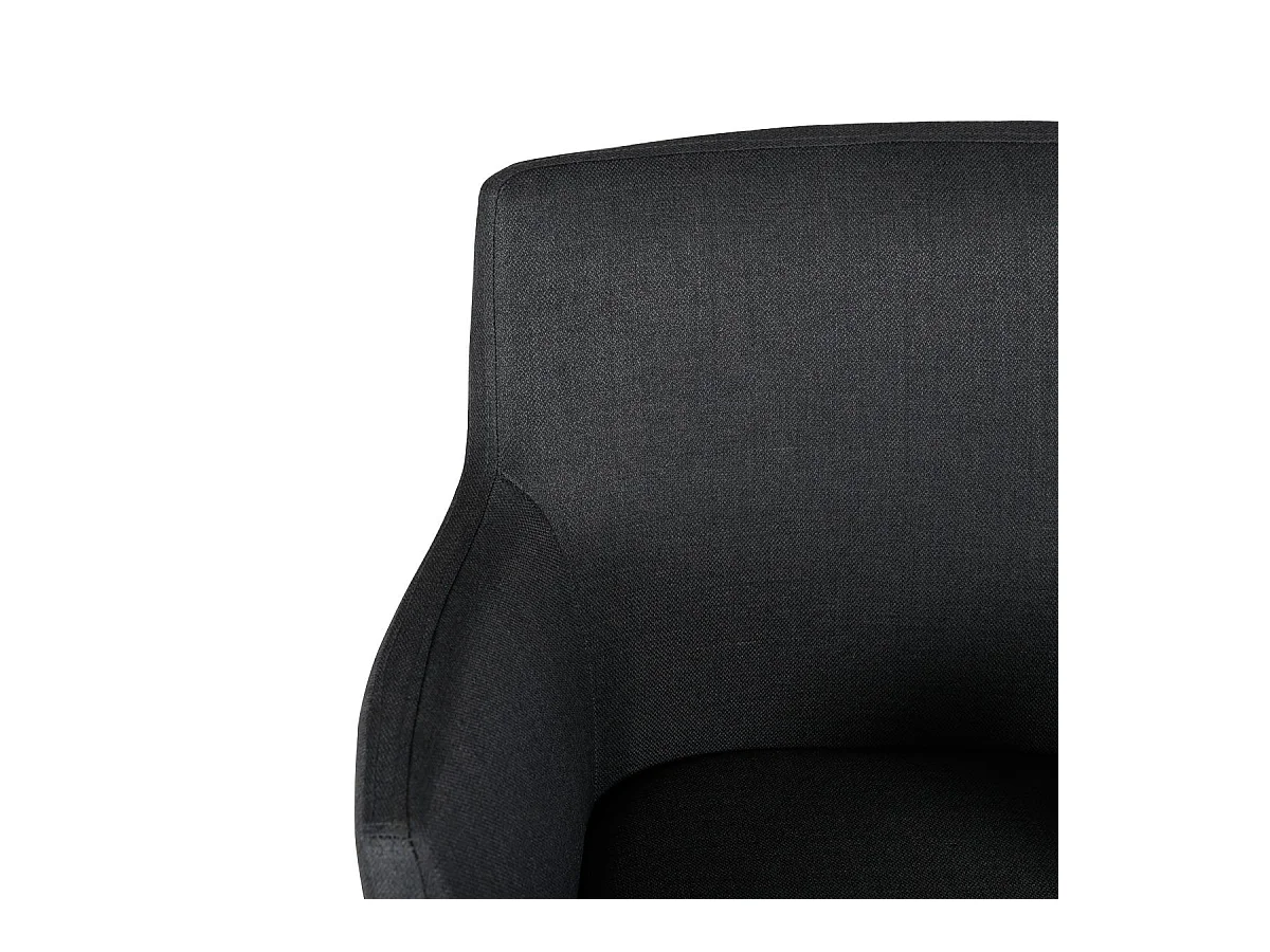 Chaise accoudoirs tissu gris foncé
