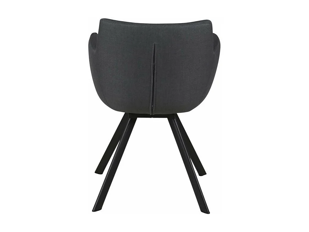 Chaise accoudoirs tissu gris foncé