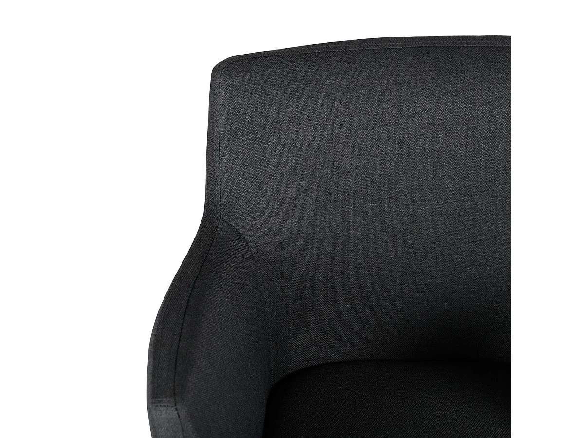 Chaise accoudoirs tissu gris foncé