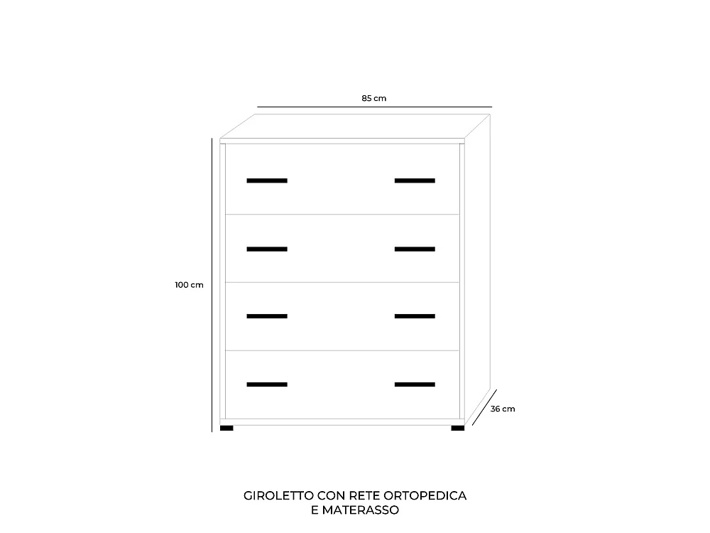 Mobile Giroletto colore Bianco