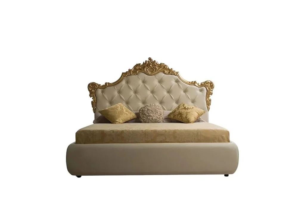 Letto matrimoniale con contenitore Savoia colore crema