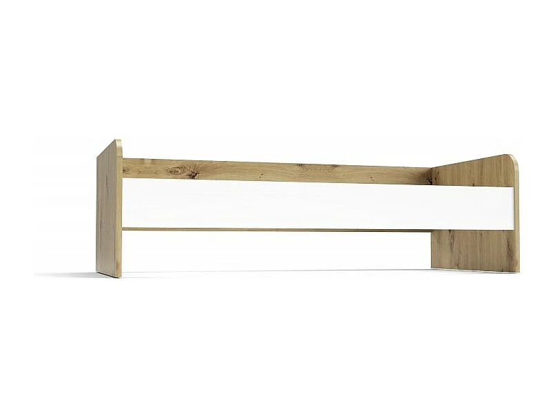 Letto singolo in legno rovere e bianco Gap System