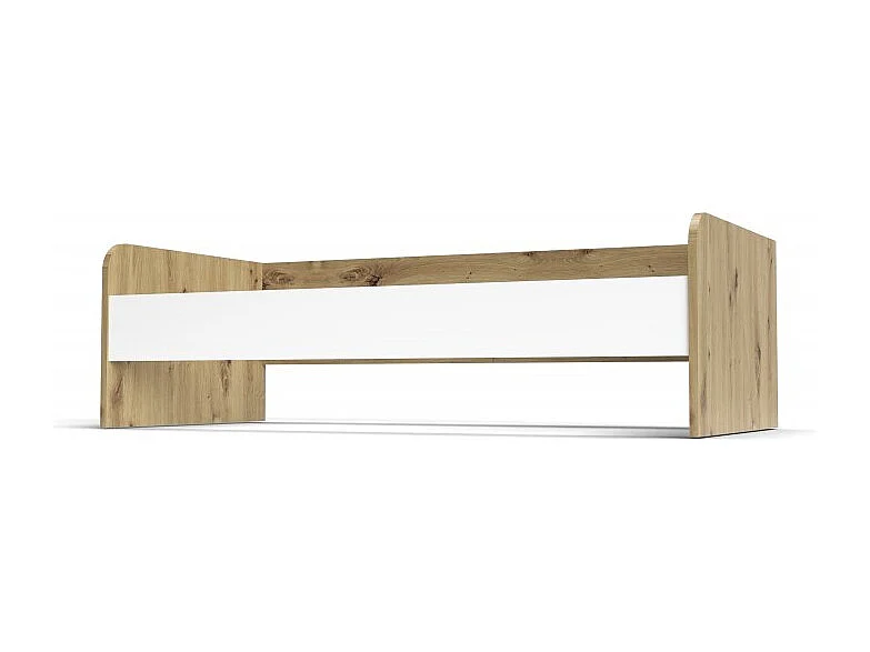 Letto singolo in legno rovere e bianco Gap System