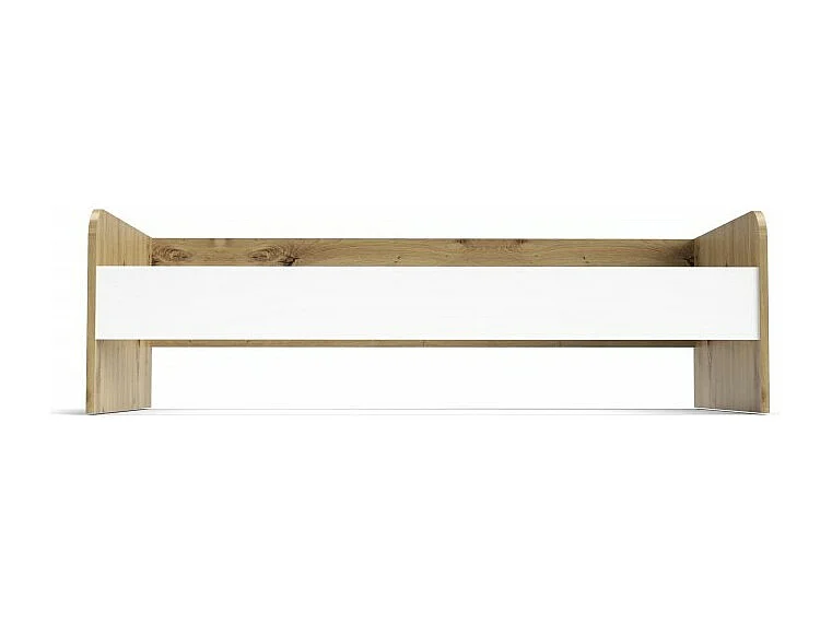 Letto singolo in legno rovere e bianco Gap System