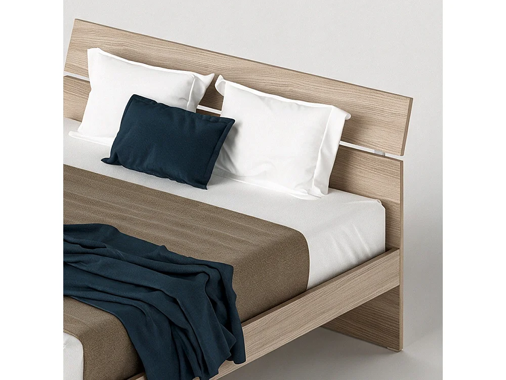 Letto matrimoniale in legno colore olmo LETTO160TPOL