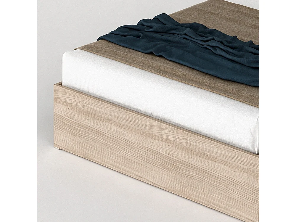 Letto matrimoniale in legno colore olmo LETTO160TPOL
