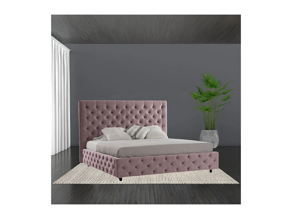 Letto matrimoniale contenitore Sondrio colore rosa