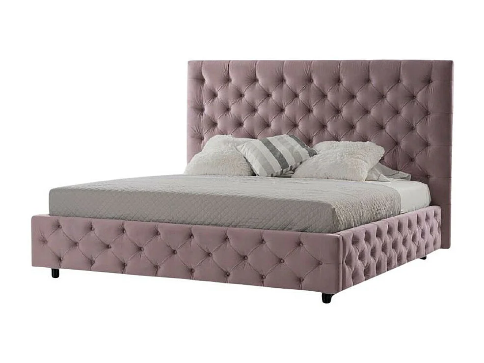 Letto matrimoniale contenitore Sondrio colore rosa