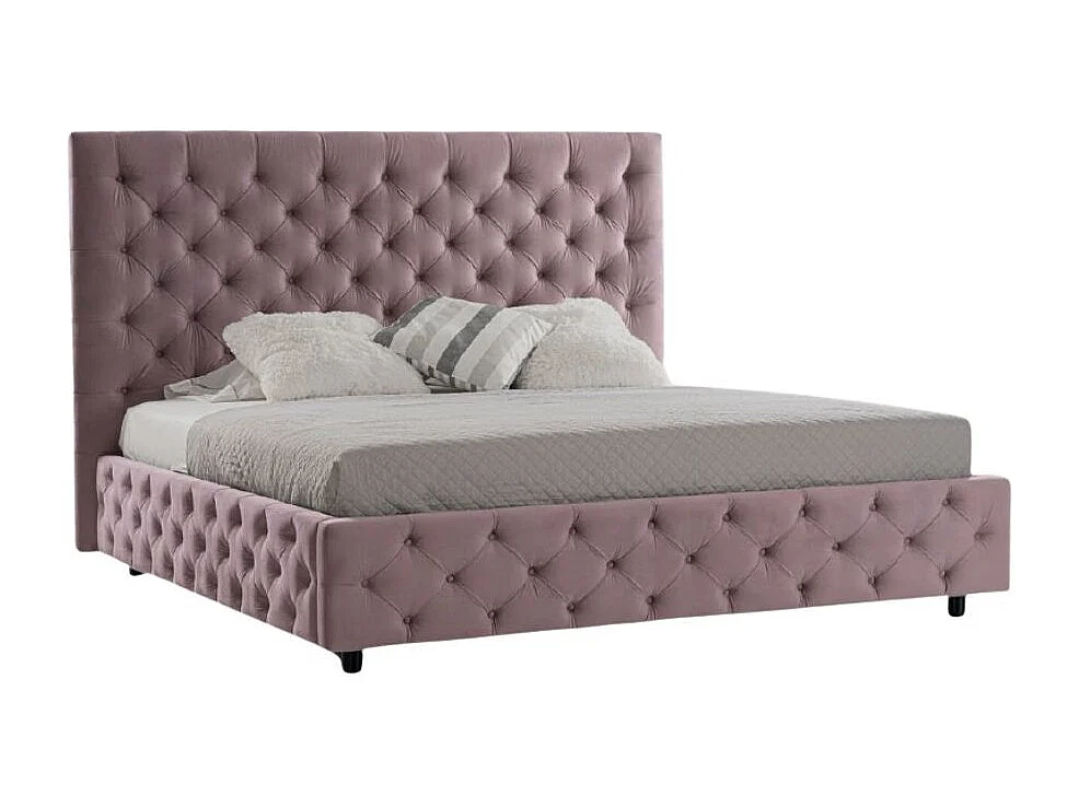 Letto matrimoniale contenitore Sondrio colore rosa