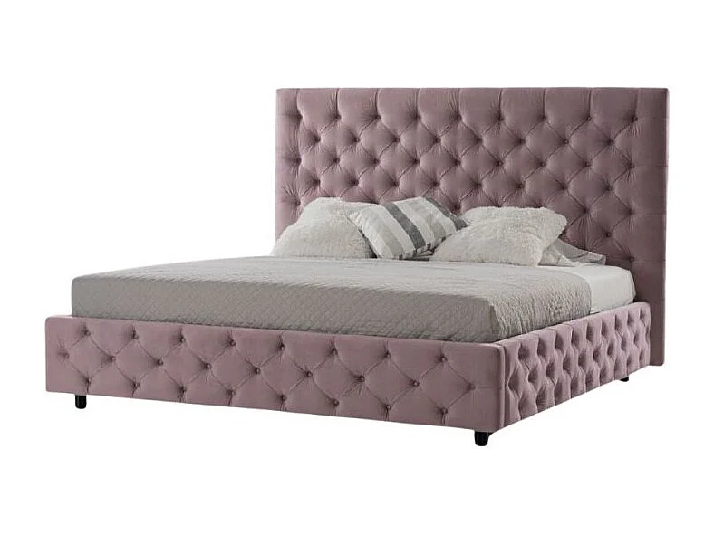 Letto matrimoniale contenitore Sondrio colore rosa