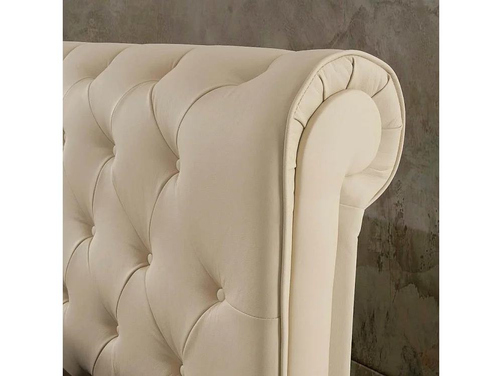 Letto una piazza e mezza con contenitore Peninsula colore crema