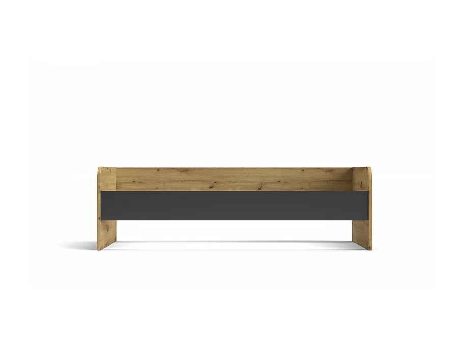 Letto singolo in legno rovere e antracite Gap System