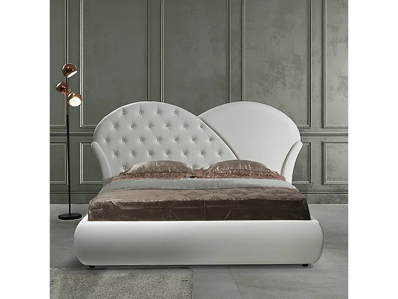 Letto con contenitore Marubi colore bianco