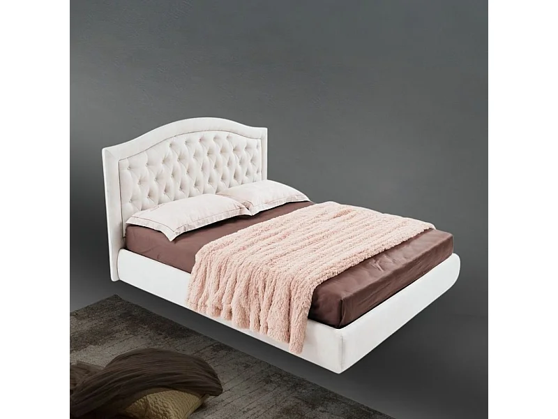 Letto matrimoniale contenitore Flatia colore bianco