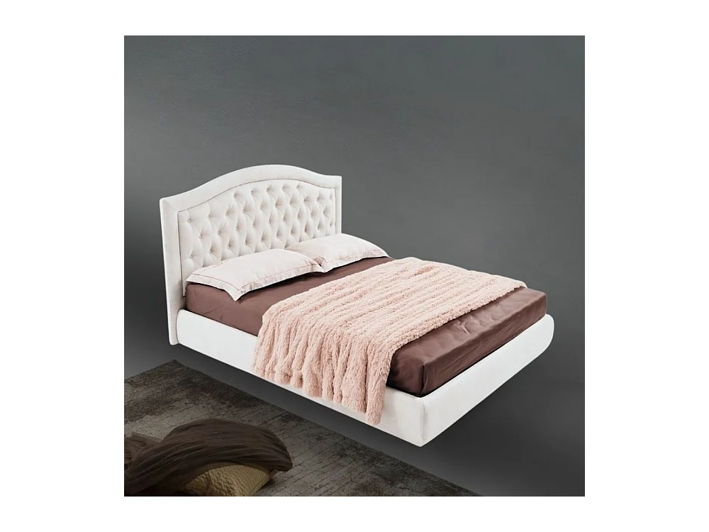 Letto matrimoniale contenitore Flatia colore bianco